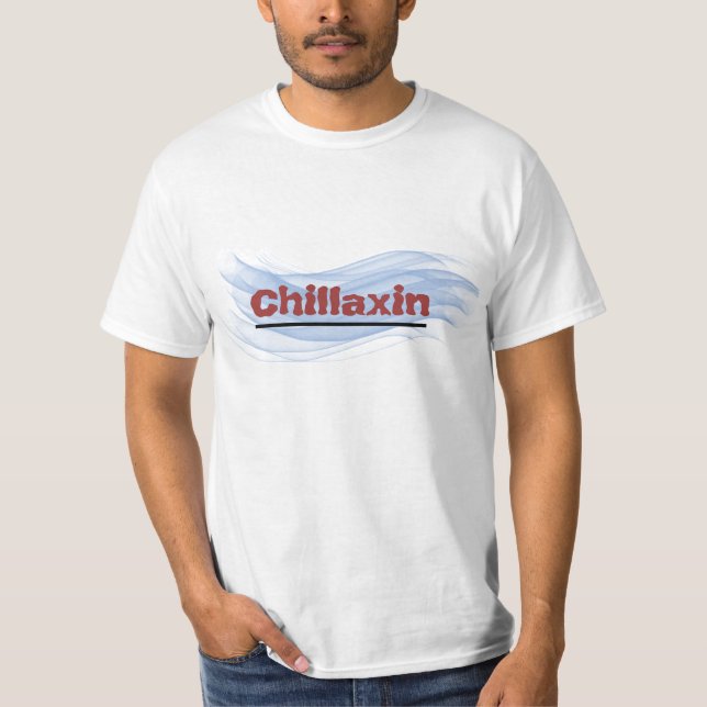 Adult TShirt Blue Wave Chillaxin (Front)