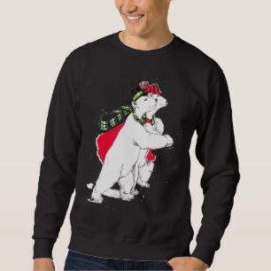 Adult Unisex Skating Polar Bear Sweatshirt