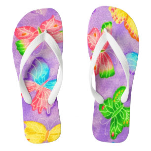 Adult, Wide Strap Flip Flops/Butterflies Flops