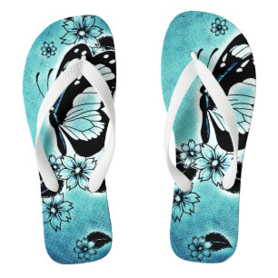 Adult, Wide Strap Flip Flops/Butterflies Flops