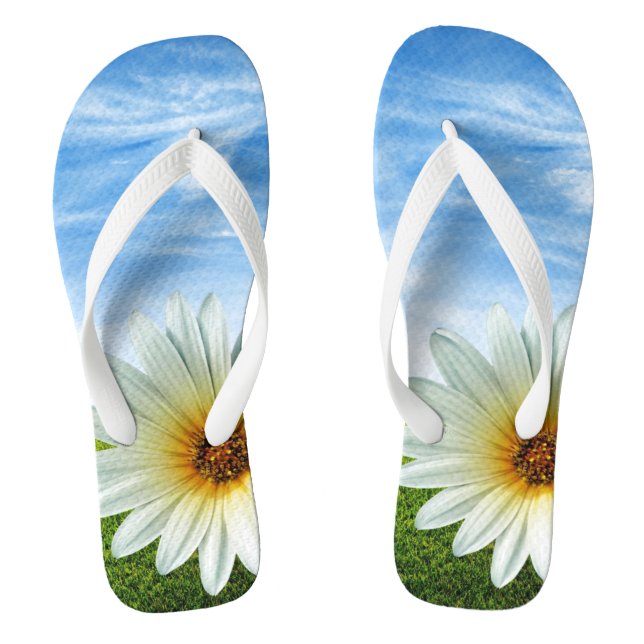 Adult, Wide Strap Flip Flops/Daisy Flops (Footbed)