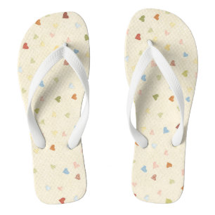 Adult, Wide Strap Flip Flops/Hearts Flops