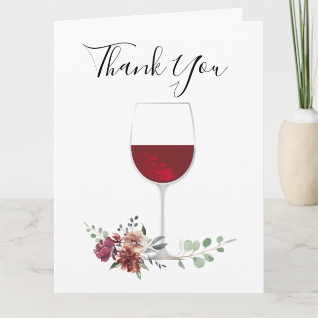 adult , wine party thank you card (Front)