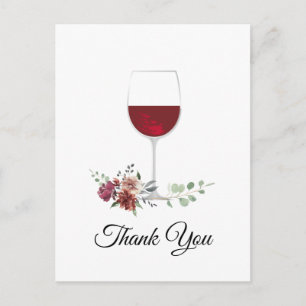 adult , wine thank you card