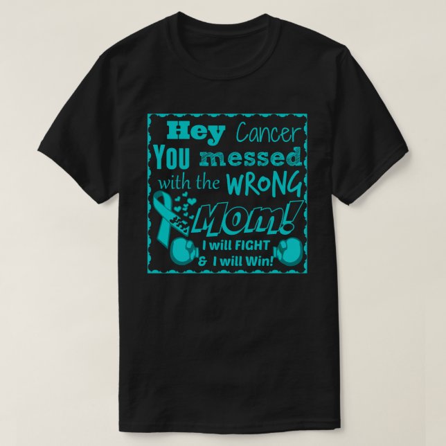 Adult You messed with wrong mum Cancer shirt (Design Front)