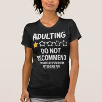 Adulting Funny One Star Review PNG | Adult Humor Q