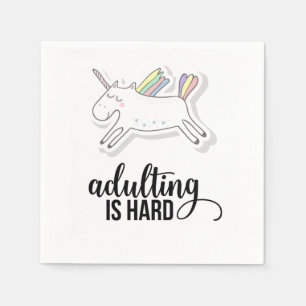 Adulting is Hard Funny Napkin