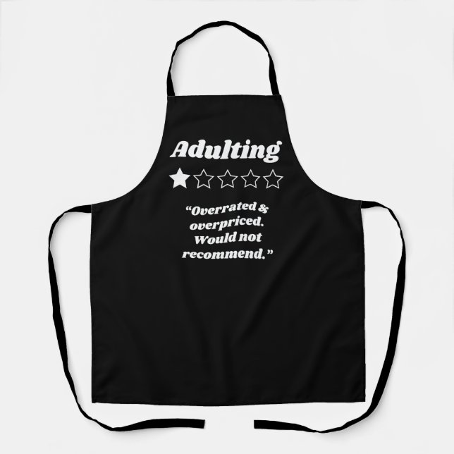 Adulting One Star Review Apron (Front)