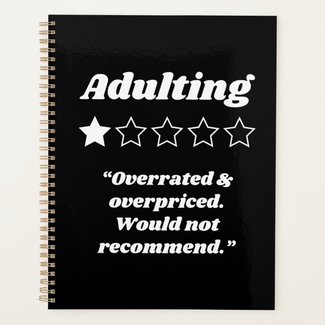Adulting One Star Review Planner (Front)