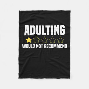 Adulting Overrated Fleece Blanket