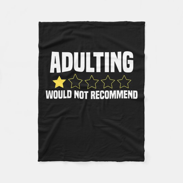 Adulting Overrated Fleece Blanket (Front)
