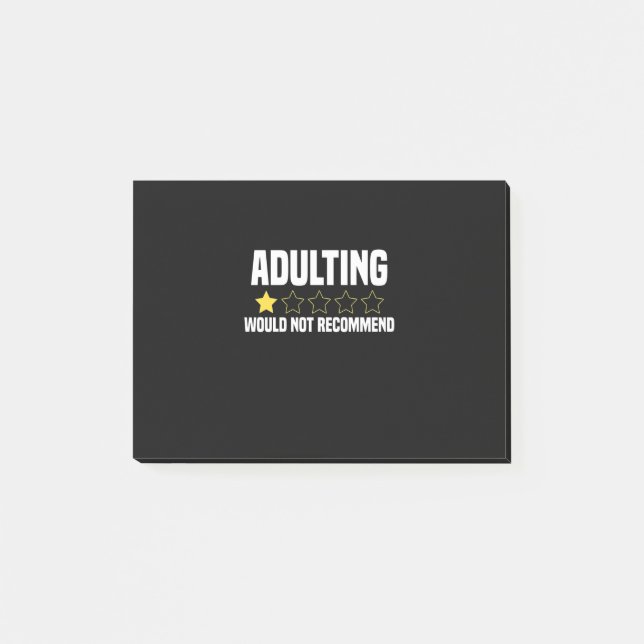 Adulting Overrated Post-it Notes (Front)