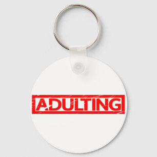 Adulting Stamp Key Ring