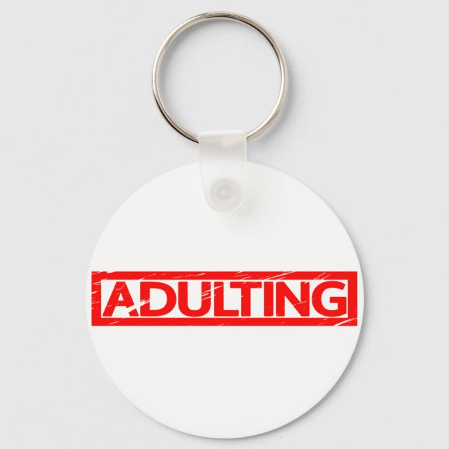 Adulting Stamp Key Ring (Front)