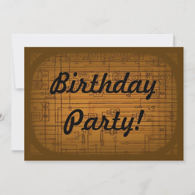 Adult's Birthday Party Invitation (Front)