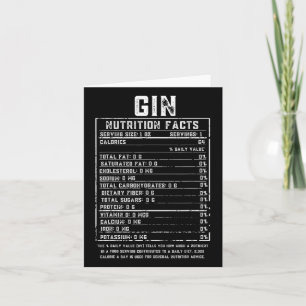 Adults Funny Nutrition Facts Matching Group Merch  Card