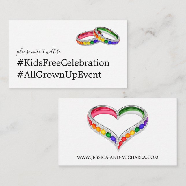 Adults Only LGBTQ+ 🌈 Intertwined in Pride  Enclosure Card (Front/Back)