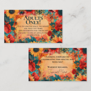 Adults Only🌻Sunflower and Poppy Reverie  Enclosure Card