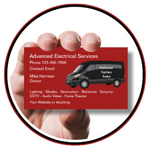 Advance Electrician Services Business Card