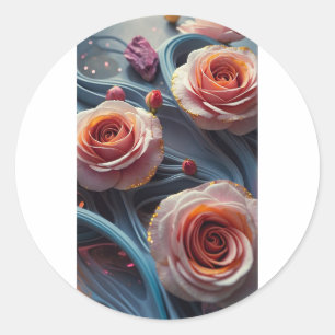 advanced digital technologies 3D rendering Classic Round Sticker