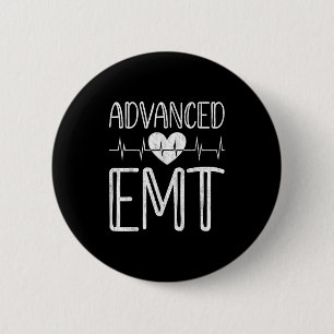 Advanced Emt - Emergency Medical Technician Ems Pa 6 Cm Round Badge