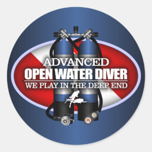 Advanced Open Water (ST) Classic Round Sticker