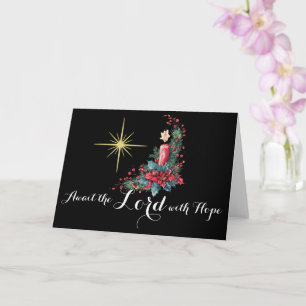 Advent Await the Lord with Hope Christmas Star Card