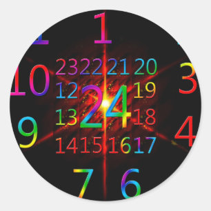 Advent Calendar Classic Round Sticker