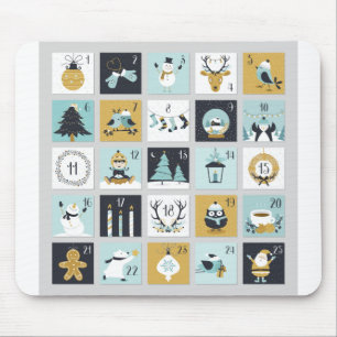 Advent Calendar Printable Calendar Mouse Mat