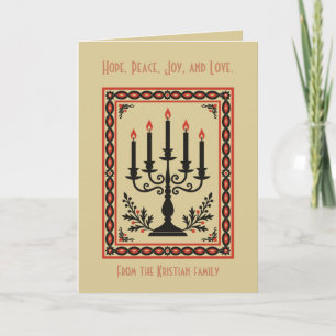 Advent Candelabra Stylised Nordic Christmas Card