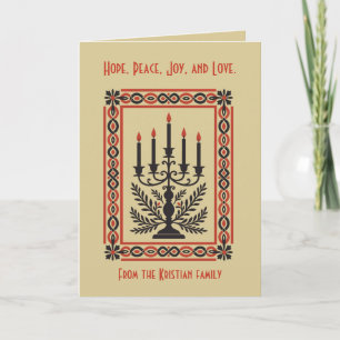 Advent Candelabra Stylized Minimal Nordic Christma Card