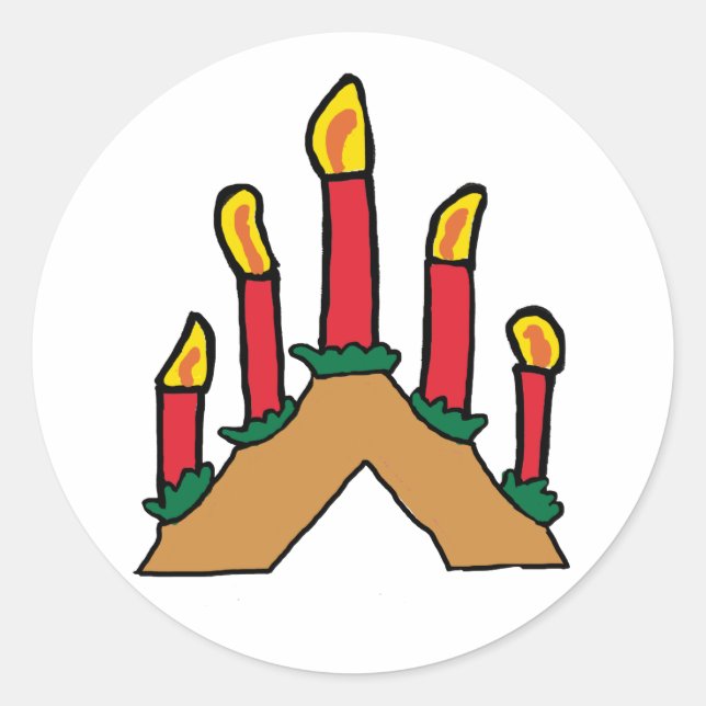 Advent Candles Classic Round Sticker (Front)