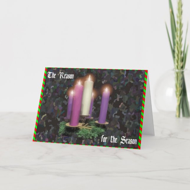 Advent Candles Holiday Card (Front)