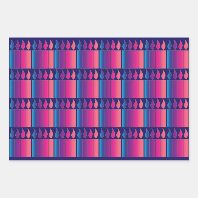 Advent Candles Holiday  Wrapping Paper Shee (Front)