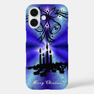 Advent, Christmas Artdeco on blue green Rainbow iPhone 16 Case