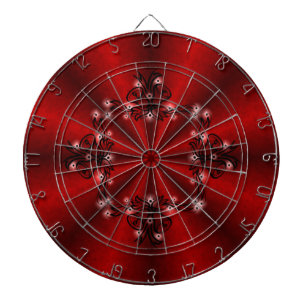 Advent, Christmas Artdeco on red Rainbow Dartboard