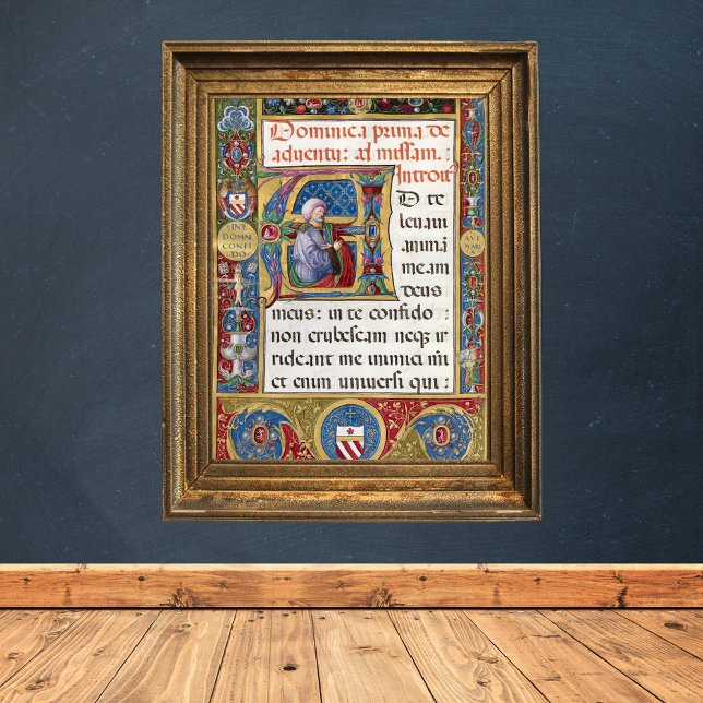 Advent Christmas Liturgy Mediaeval Manuscript Poster (Advent Christmas Liturgy Medieval Manuscript Catholic Christian Poster)