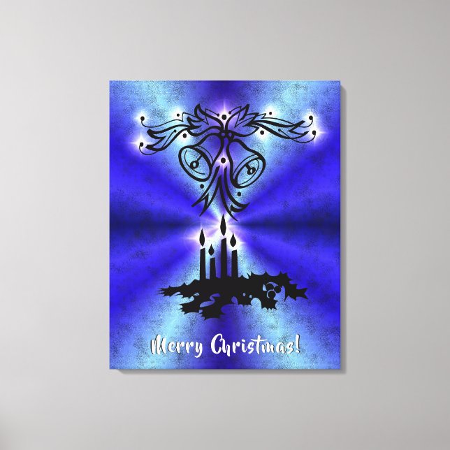 Advent, Christmas Magic on Blue Canvas Print (Front)