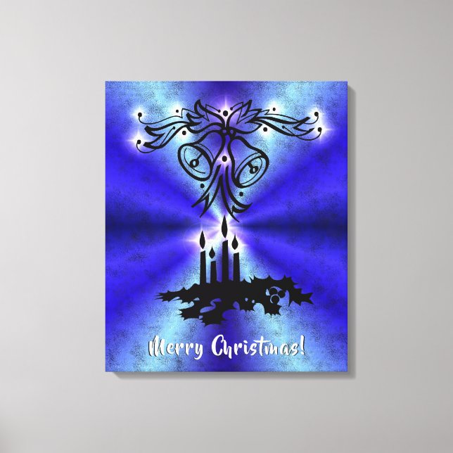 Advent, Christmas Magic on Blue Canvas Print (Front)
