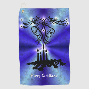 Advent, Christmas Magic on Blue Golf Towel