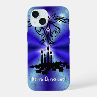 Advent, Christmas Magic on Blue iPhone 15 Case