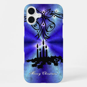 Advent, Christmas Magic on Blue iPhone 16 Plus Case
