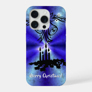Advent, Christmas Magic on Blue iPhone 15 Pro Case