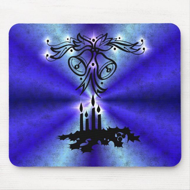 Advent, Christmas Magic on Blue Mouse Mat (Front)