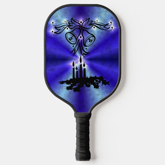 Advent, Christmas Magic on Blue Pickleball Paddle (Front)