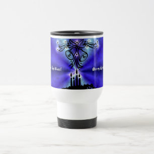 Advent, Christmas Magic on Blue Travel Mug