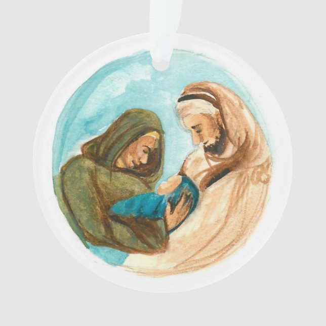 Advent Jesse Tree Manger Ornament (Front)