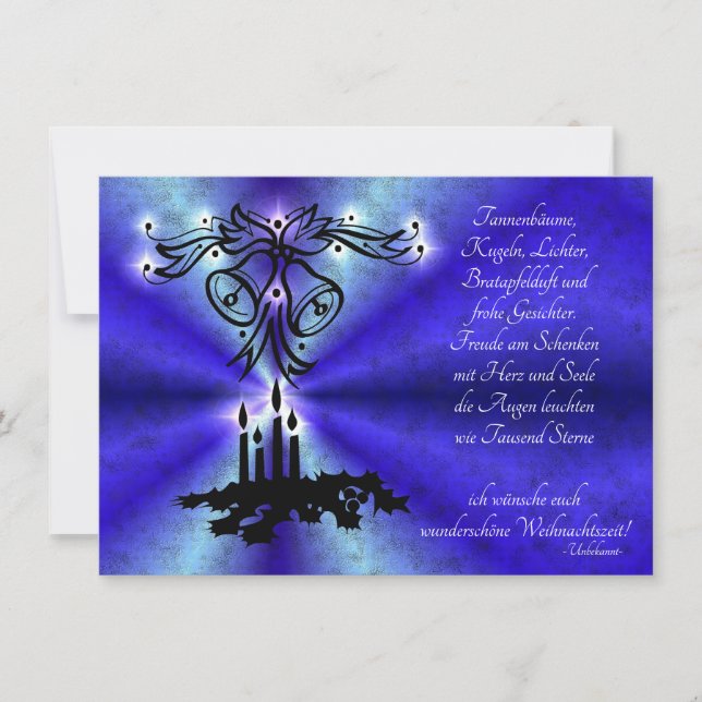 Advent, Weihnachten , Gedicht auf Deutsch (Front)