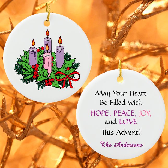 Advent Wreath Ceramic Tree Decoration (Creator Uploaded)
