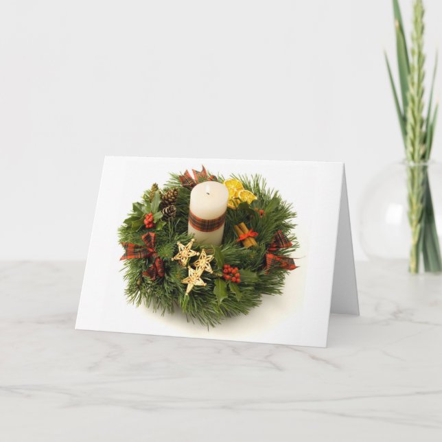 Advent Wreath Famous Pope Francis Quote Christmas Holiday Card (Front)